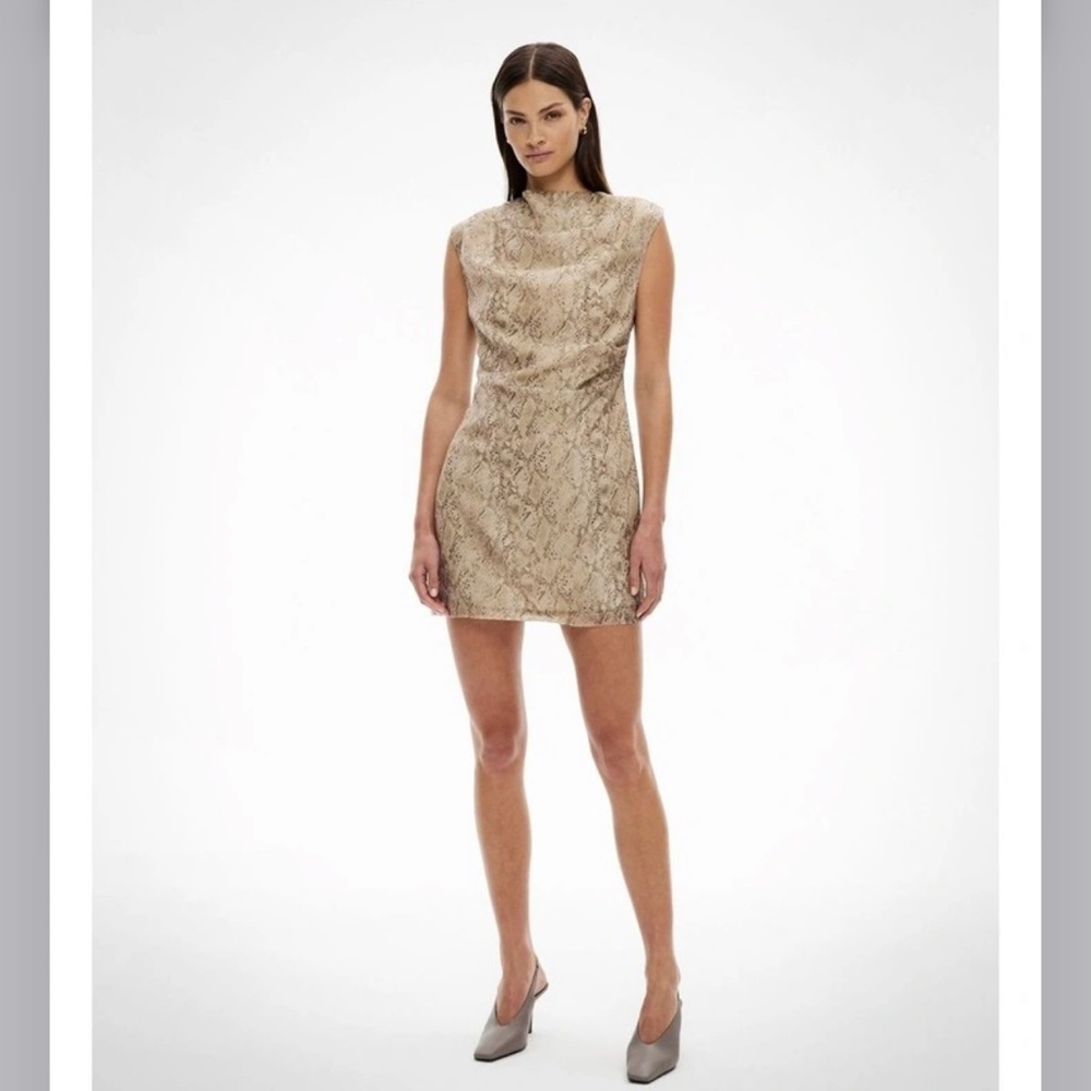 Witchery Sculpted Mini Dress in Snake Print